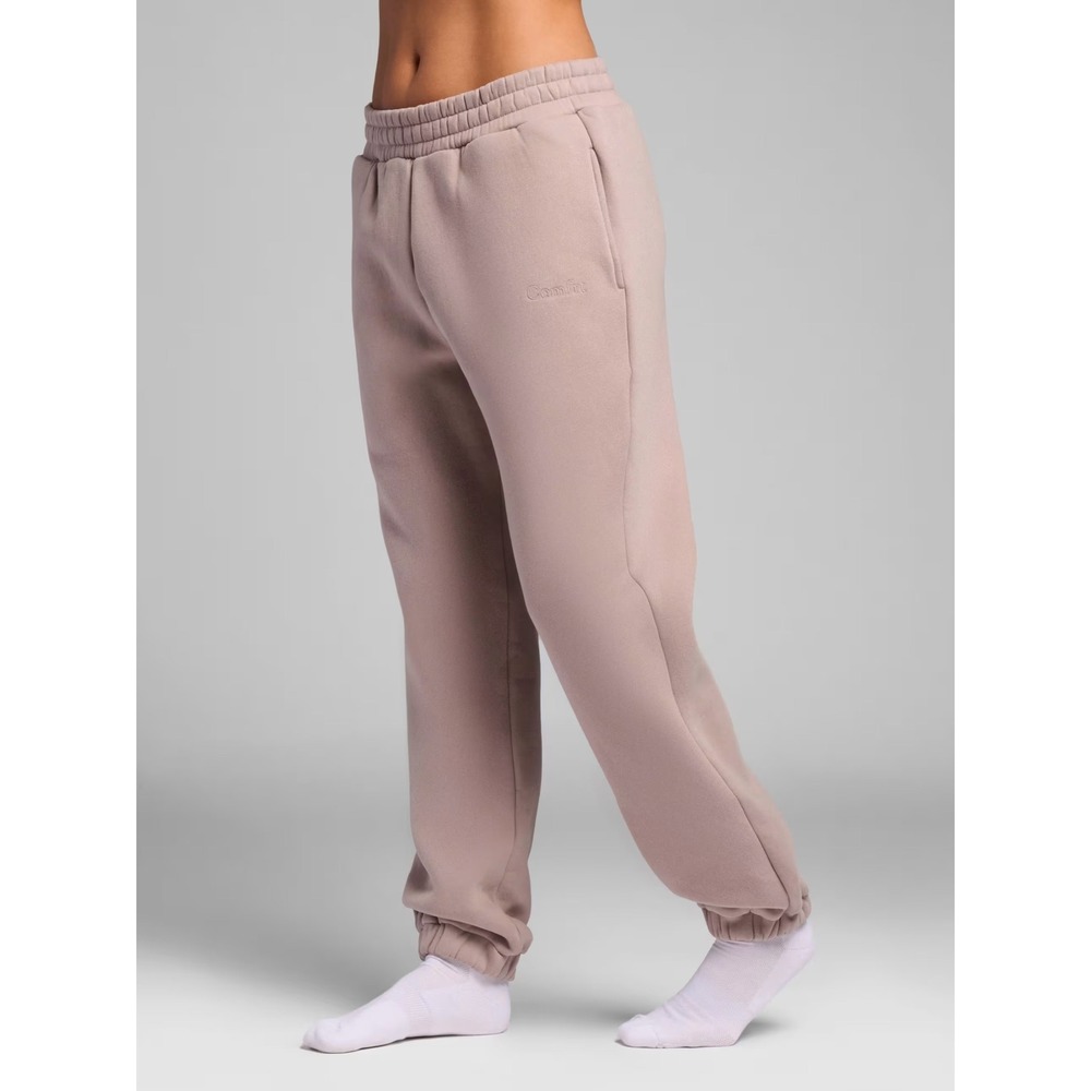Comfrt Womens Signature Bark Fleece Relaxed Cozy Oversized Jogger Sweatpants M - Picture 1 of 6